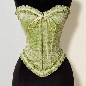Green Lace Corset Bustier